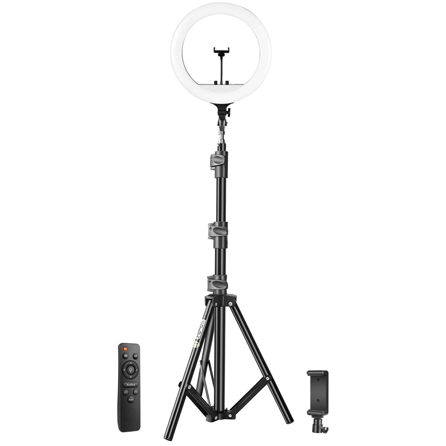 DYAZO 10 Inches LED Ring Light for Camera, and Video Shooting, Makeup with  7 Feet Long