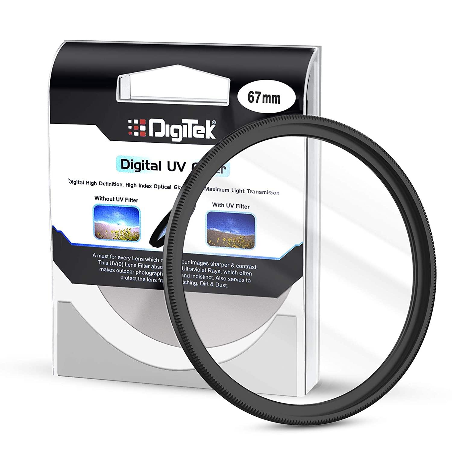 Digitek UV-Protection Lens Filter (Filter with Slim Frame for DSLR Camera Lens Protection from UV Rays, Dust & Scratches) - Digitek