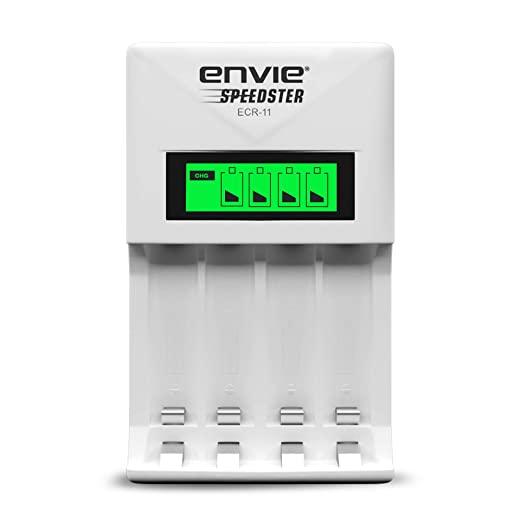 ENVIE (ECR 11) Speedster Fast Charger for AA & AAA Rechargeable Batteries (with LCD Display) - Digitek