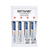 ENVIE (ECR 20MC+2800+1100) Standard Charger ECR 20 MC for AA & AAA Ni-mh/Ni-Cd Rechargeable Batteries | LED Indicator | 600MA Output Current | with 2xAA2800 & 2xAAA1100 Rechargeable Batteries