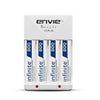 ENVIE (ECR20+AAA800 4PL) Beetle Charger for AA and AAA Rechargeable Batteries