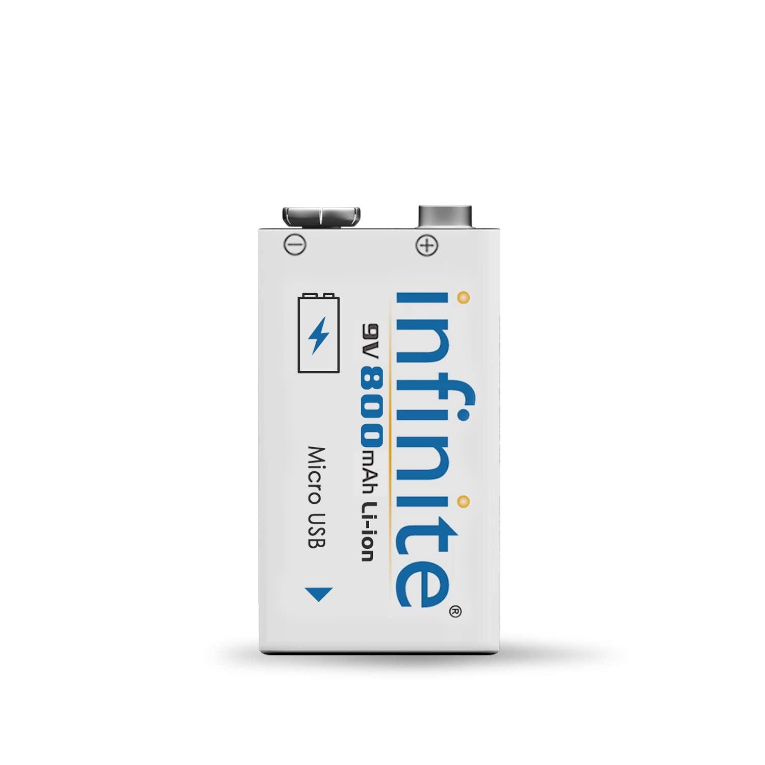 ENVIE Infinite 9V 800 maH Li-ion Rechargeable Battery ERB 9V MU - Digitek