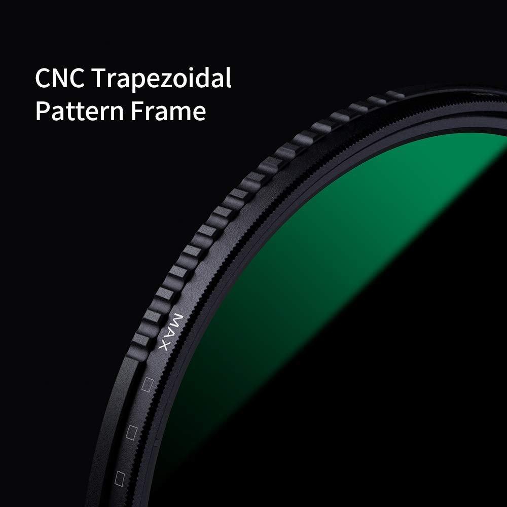 K&F (Nano-X ND8-ND2000 Filter) Concept Variable Neutral Density Nano-X ND8-ND2000 Filter for Camera Lenses with Multi-Resistant Coating, Waterproof - Digitek