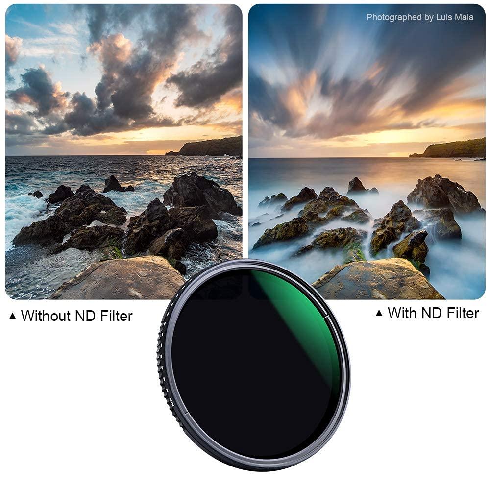 K&F (Nano-X ND8-ND2000 Filter) Concept Variable Neutral Density Nano-X ND8-ND2000 Filter for Camera Lenses with Multi-Resistant Coating, Waterproof - Digitek